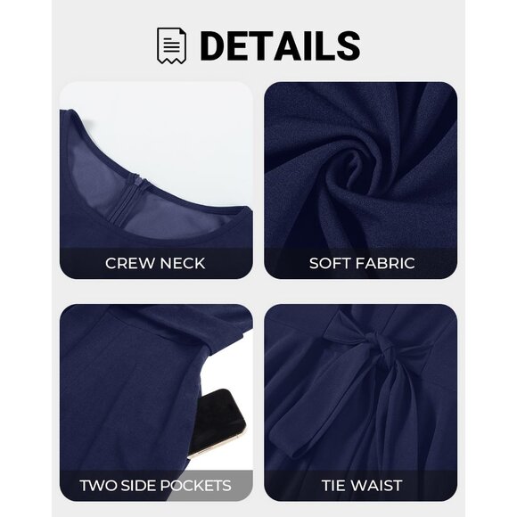 Women's Plus Size High Low Dress Wedding Guest Semi Formal Pockets - Picture 5 of 5